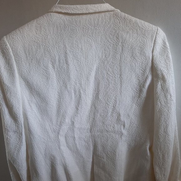 Zara Blazer Size M Cream Long Sleeve - Picture 3 of 7